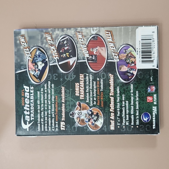 NIB 2009 NFL Fathead Tradeables - 5 Unique Images 5" X 7" Moveable Peel-N-Stick - Picture 3 of 9